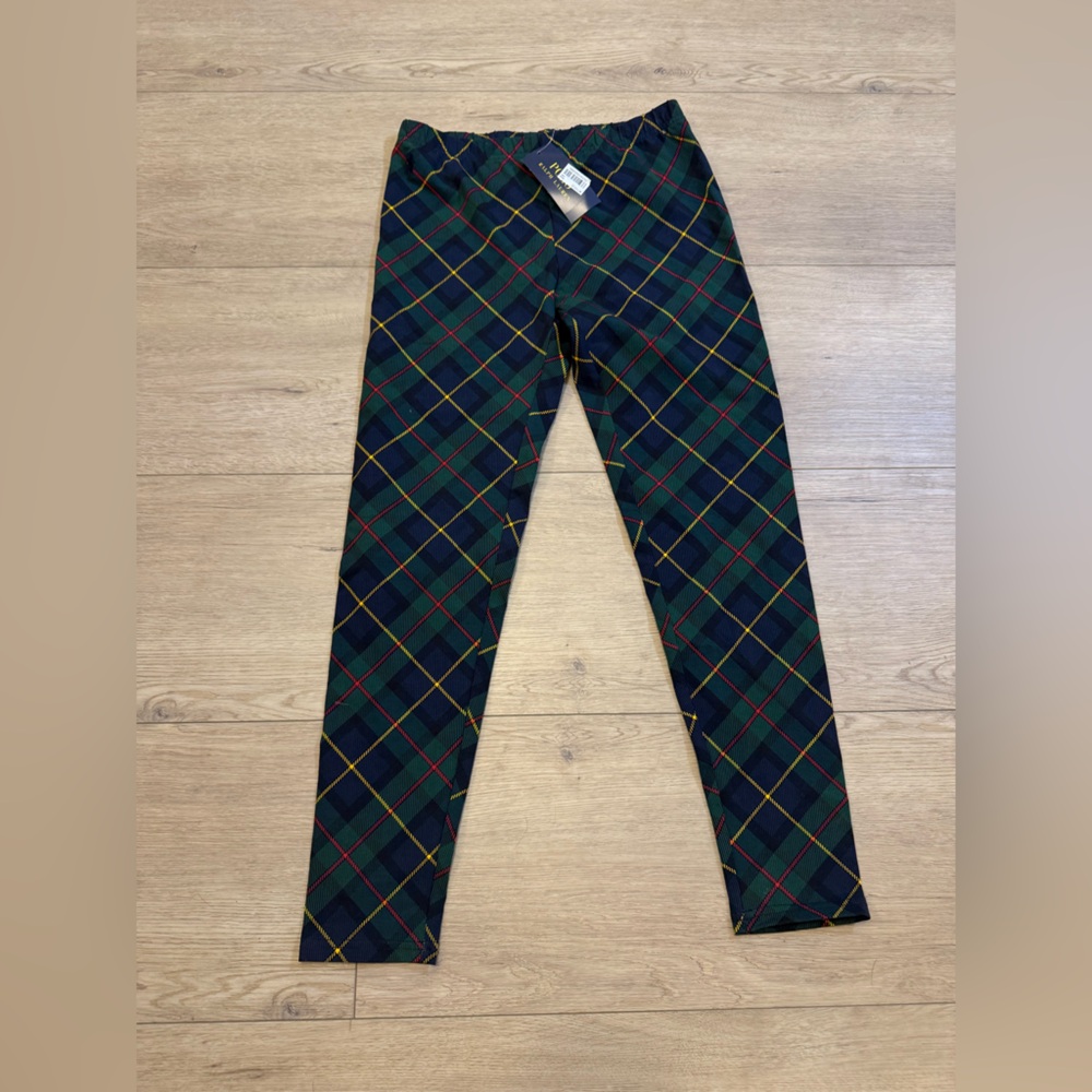 NWT Ralph Lauren Youth Plaid leggings Large‎